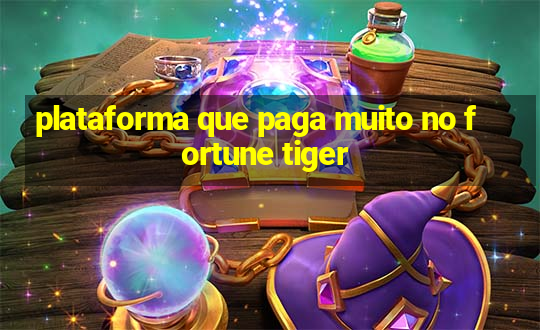 plataforma que paga muito no fortune tiger