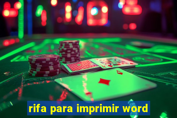 rifa para imprimir word