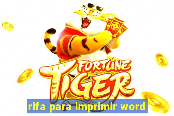 rifa para imprimir word