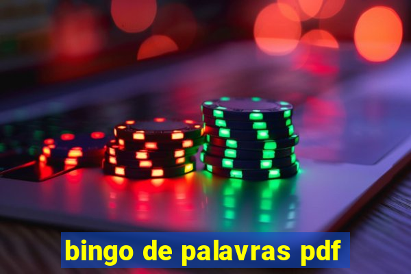 bingo de palavras pdf