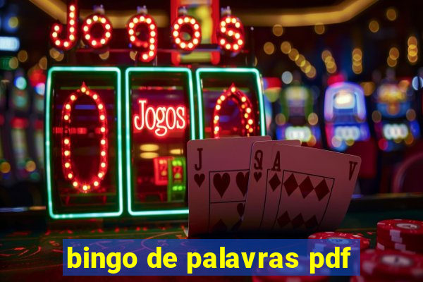 bingo de palavras pdf