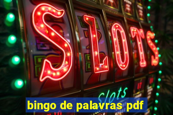 bingo de palavras pdf