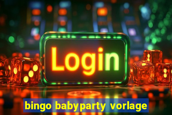 bingo babyparty vorlage