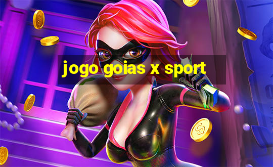 jogo goias x sport