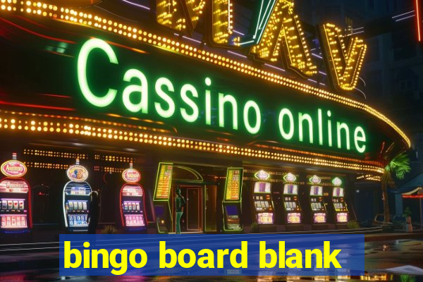 bingo board blank