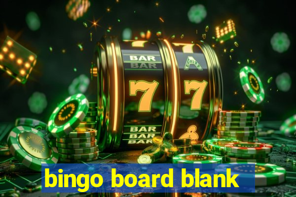 bingo board blank