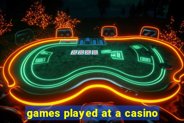 games played at a casino