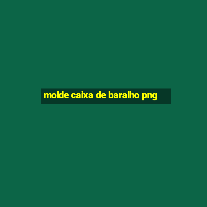 molde caixa de baralho png