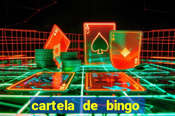 cartela de bingo para preencher