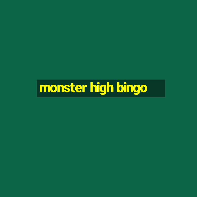 monster high bingo