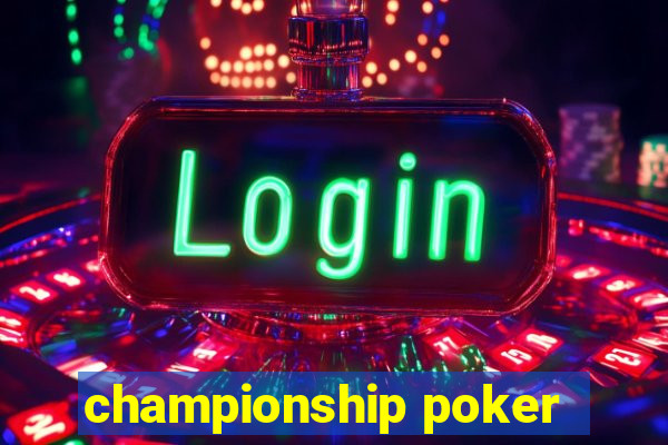 championship poker