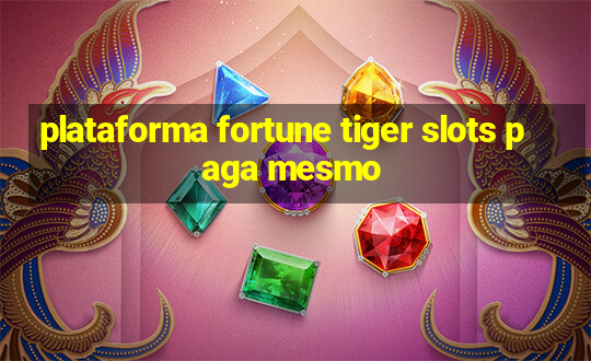 plataforma fortune tiger slots paga mesmo