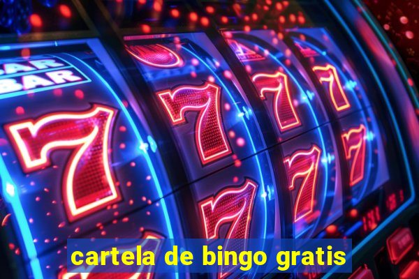 cartela de bingo gratis