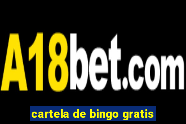 cartela de bingo gratis