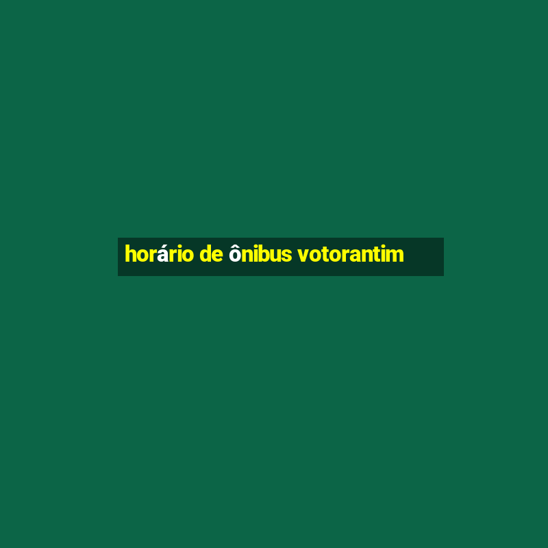 horário de ônibus votorantim