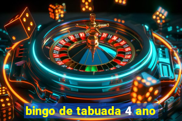 bingo de tabuada 4 ano