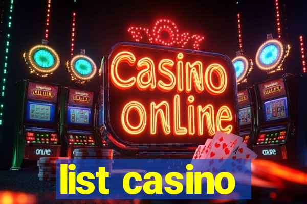 list casino