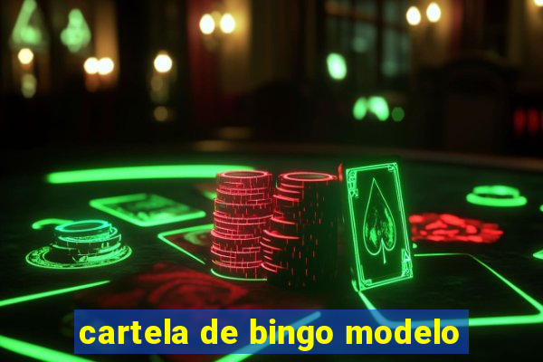 cartela de bingo modelo