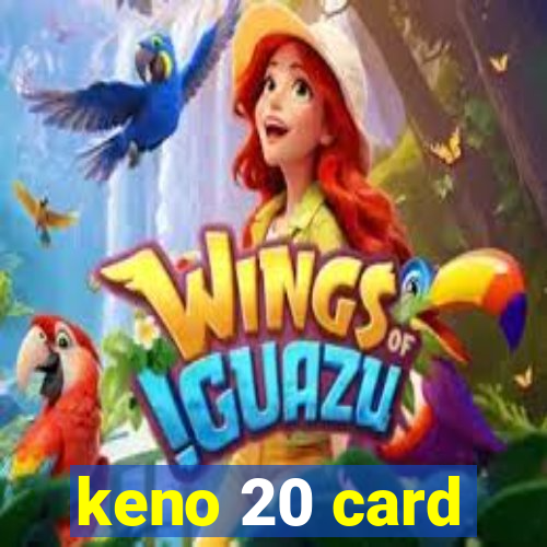 keno 20 card