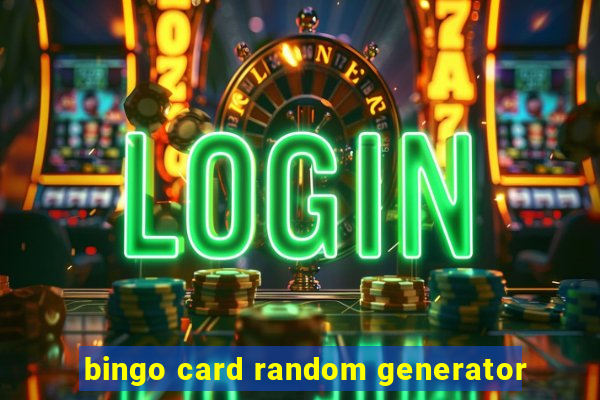 bingo card random generator