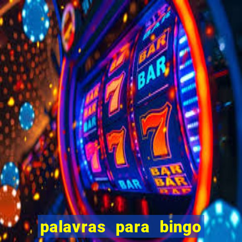 palavras para bingo cha de bebe