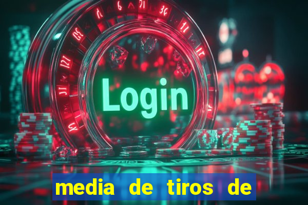 media de tiros de meta por jogo