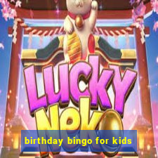 birthday bingo for kids