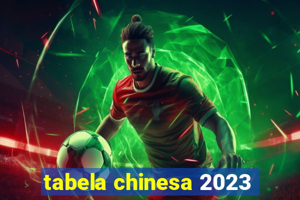 tabela chinesa 2023