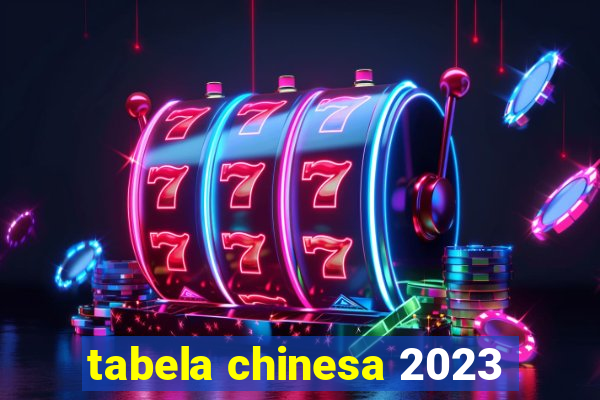 tabela chinesa 2023