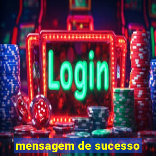 mensagem de sucesso