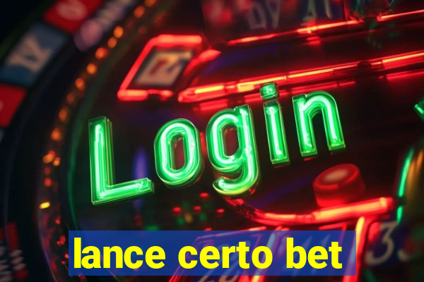 lance certo bet