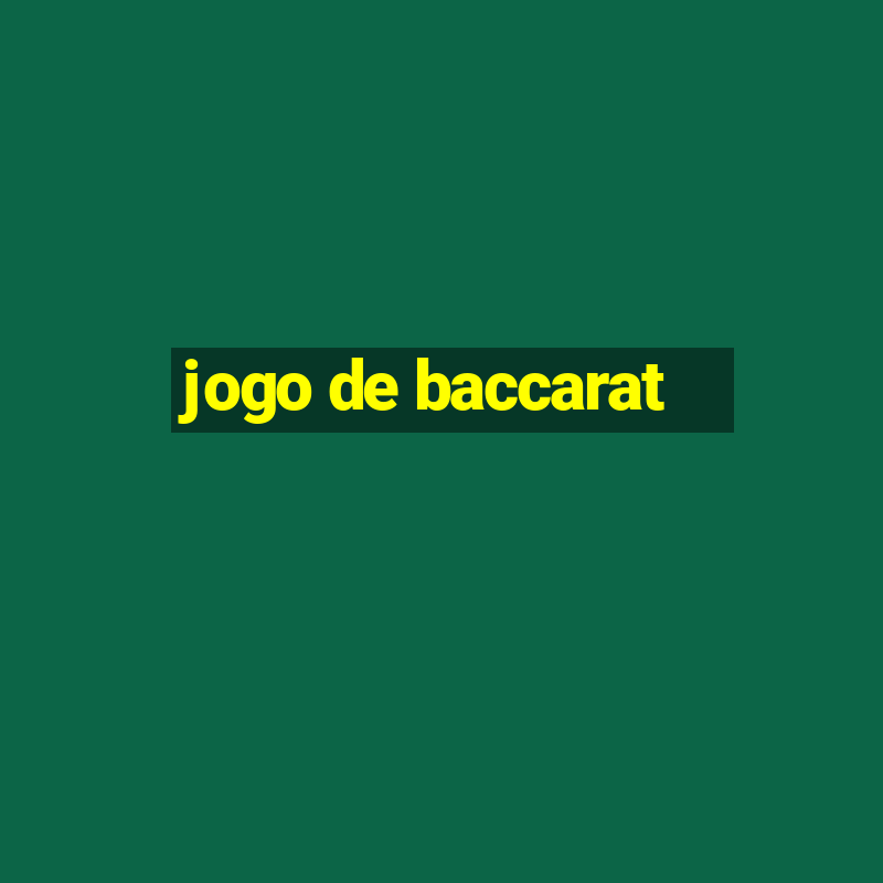 jogo de baccarat