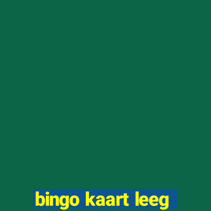 bingo kaart leeg