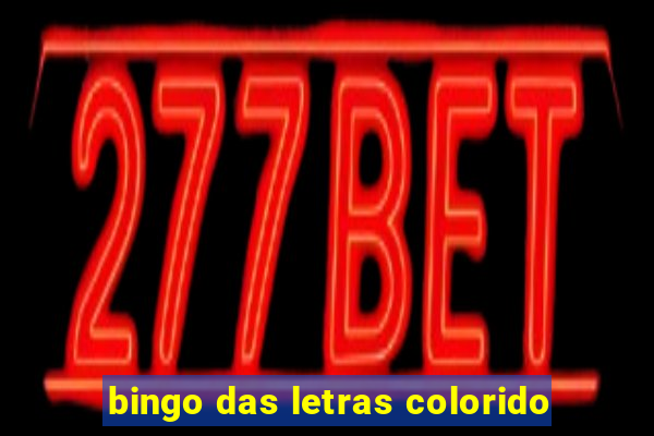 bingo das letras colorido