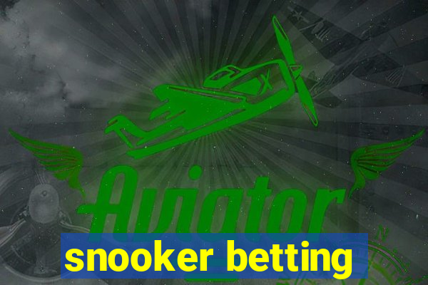 snooker betting