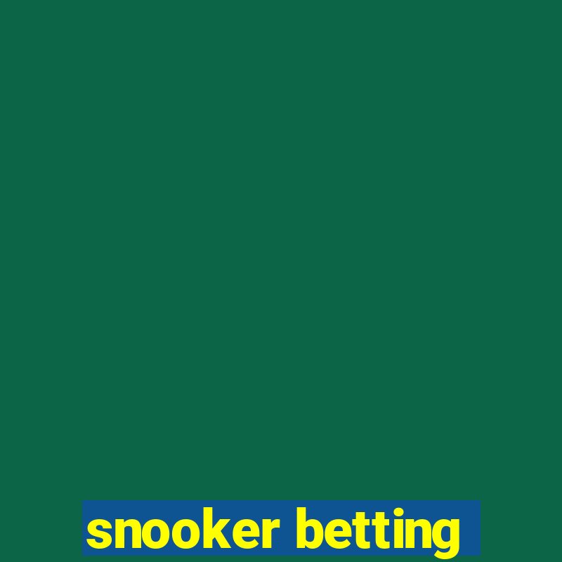 snooker betting