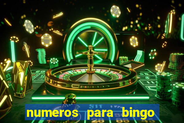 numeros para bingo de 1 a 100