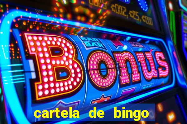 cartela de bingo da sorte