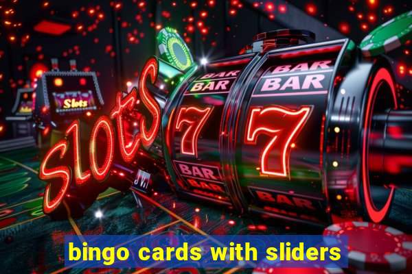 bingo cards with sliders