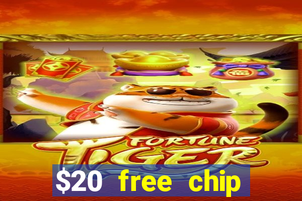 $20 free chip offered by desert nights casino