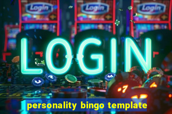 personality bingo template