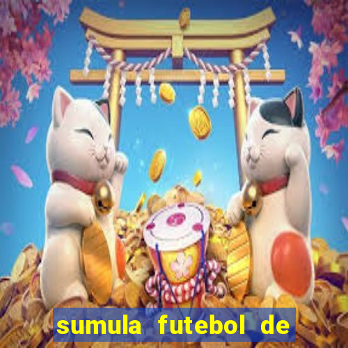 sumula futebol de campo word