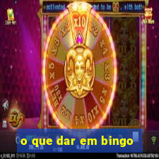 o que dar em bingo