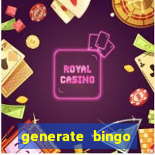 generate bingo cards with pictures