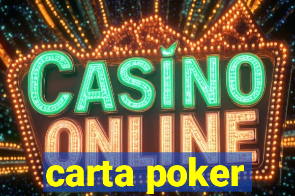 carta poker