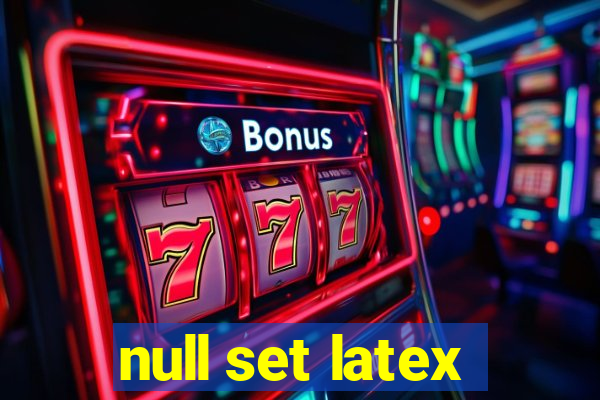 null set latex