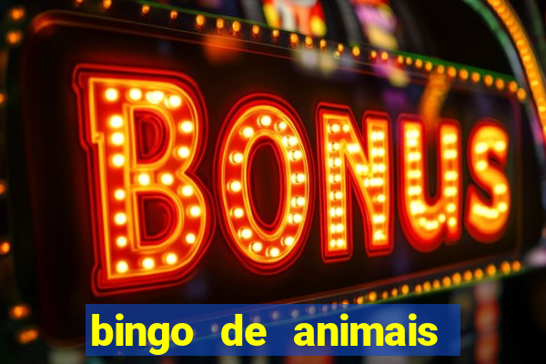 bingo de animais para educa??o infantil