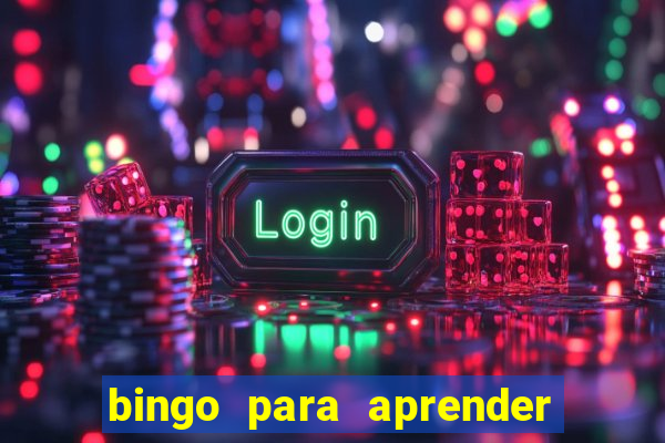 bingo para aprender a leer