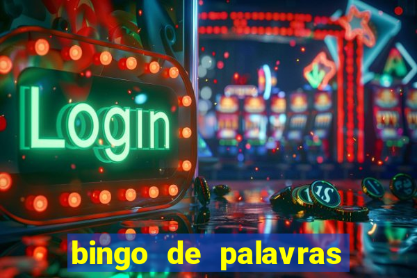 bingo de palavras para imprimir