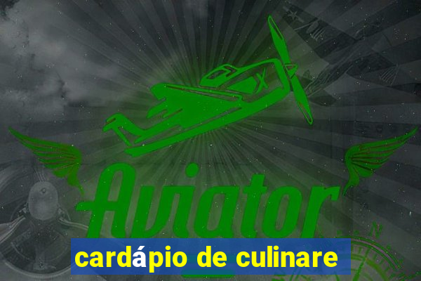 cardápio de culinare